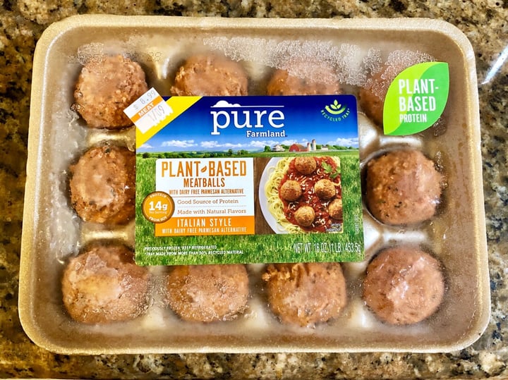 photo of Pure Farmland Plant based meatballs shared by @alohaanimalsanctuary on  07 Jan 2020 - review