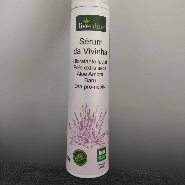 photo of Livealoe Sérum da Vivinha - Hidratante Facial - Pele Extra Seca - Aloe, Amora, Baru, Ora-Pro-Nobis shared by @celestemayumi on  20 Jul 2021 - review