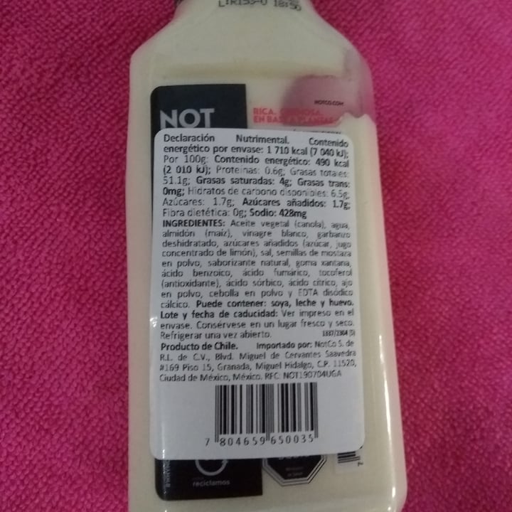 photo of NotCo Not Mayo shared by @bellspainmendoza on  13 Oct 2022 - review