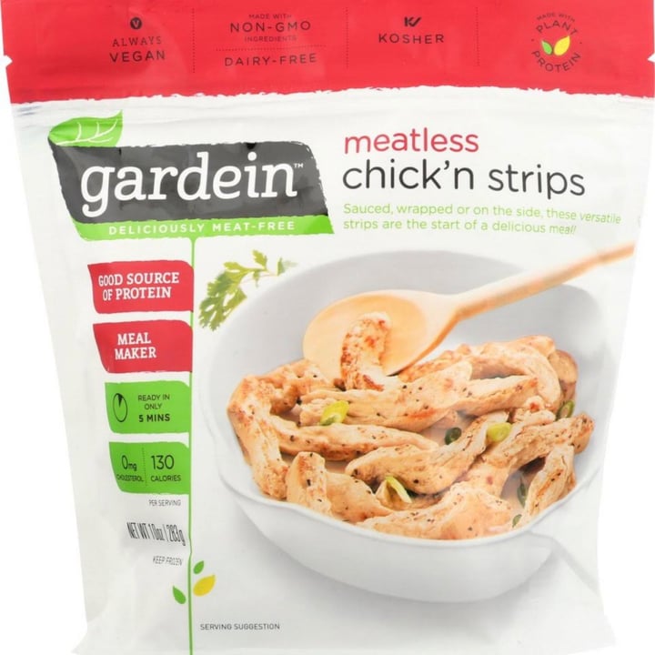 photo of Gardein Meatless Chick’n Strips shared by @veganlyssa on  11 Apr 2021 - review