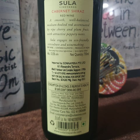 Cabernet shiraz hotsell by sula