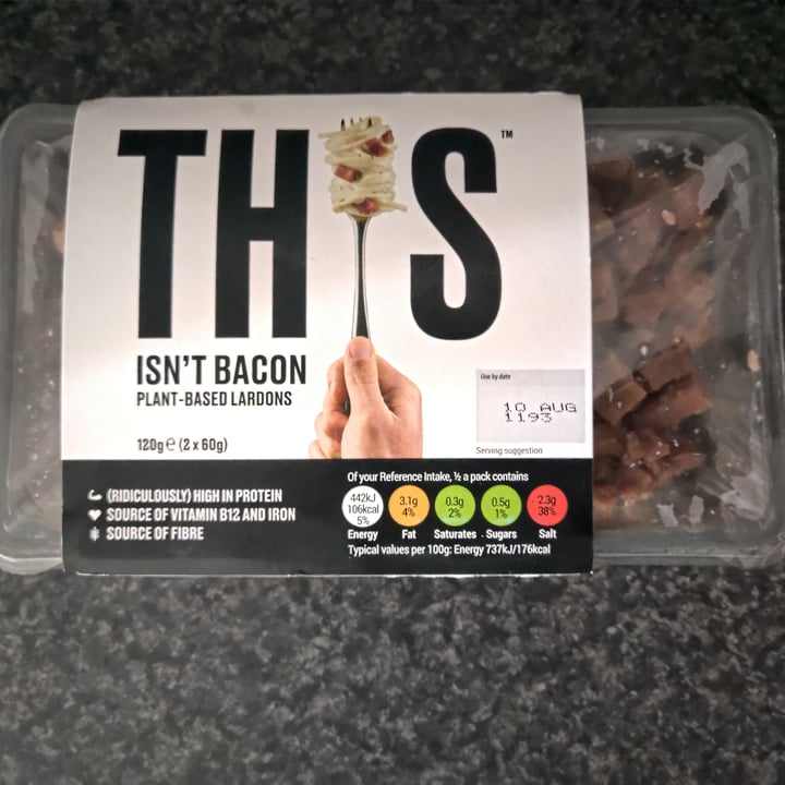 photo of THIS This Isn't Bacon Plant-Based Lardons shared by @rhys-d-hawkins on  04 Aug 2021 - review