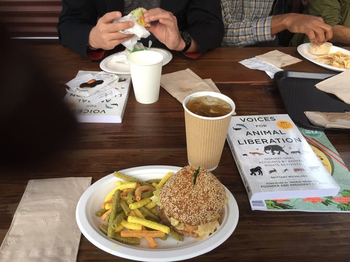 photo of AVO Café Mock Chicken Burger shared by @veganlifekat on  08 Apr 2020 - review