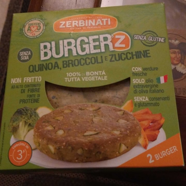 photo of Zerbinati Burger'Z Quinoa, Broccoli e Zucchine shared by @alessiaturelli on  22 Nov 2021 - review
