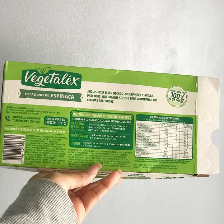 photo of Vegetalex Medallones de Espinacas shared by @guadast on  24 Mar 2021 - review