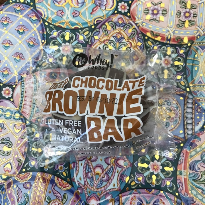 photo of No Whey! Foods Deep Chocolate Brownie Bar shared by @thevegfriend on  19 Apr 2022 - review