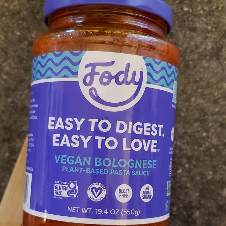 photo of Fody Vegan Bolognese Pasta Sauce shared by @vegangigi4ever on  07 Oct 2022 - review