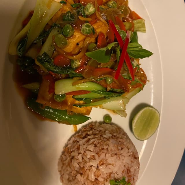 Photo du plat “tofu and kampot pepper”