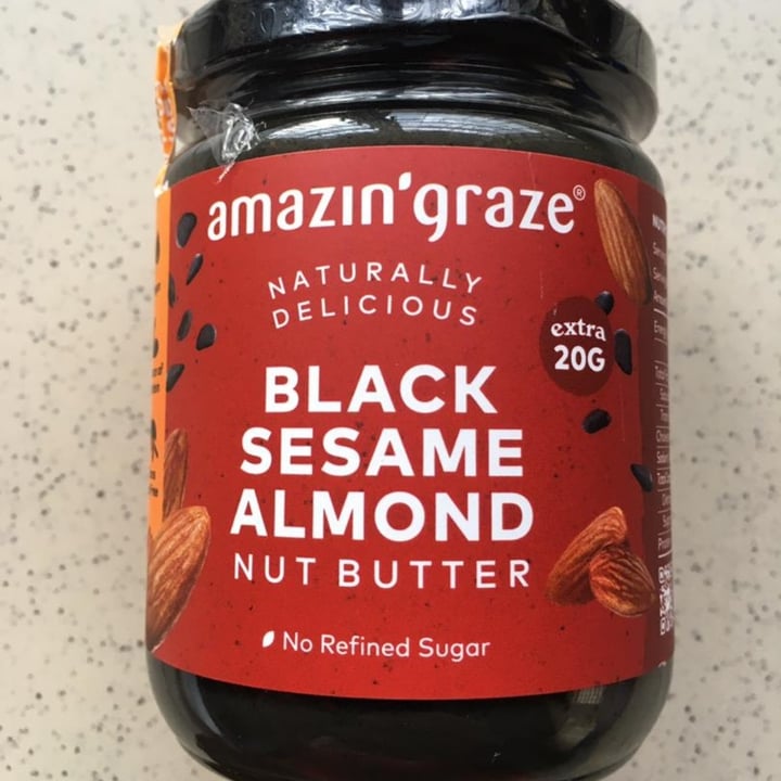 photo of Amazin' graze black sesame almond nut butter shared by @spveg on  26 Jun 2021 - review