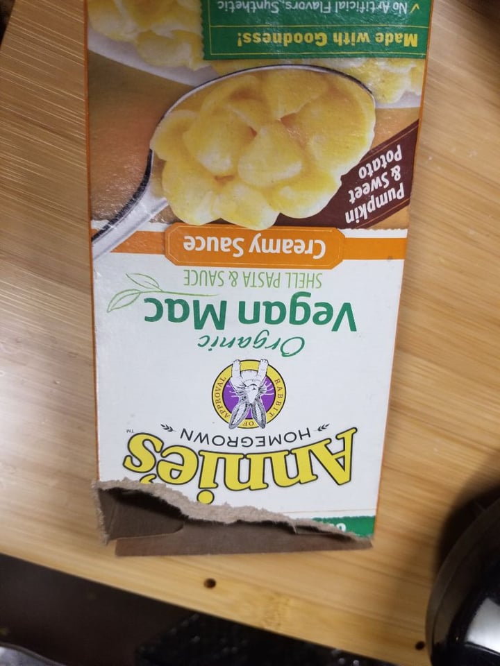 photo of Annie’s Organic Vegan Mac Cheddar Flavor shared by @donzepan on  08 Apr 2020 - review
