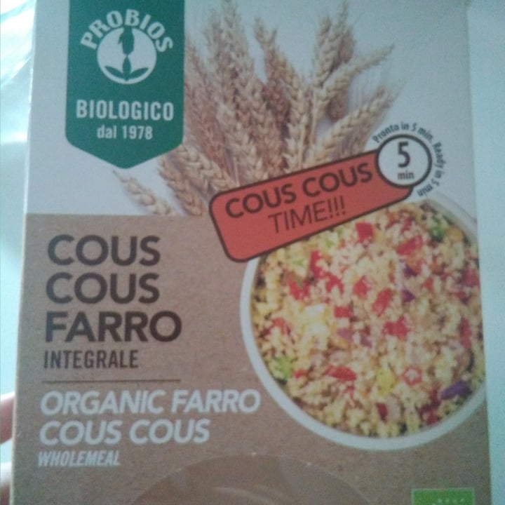 photo of Probios Cous Cous Farro Integrale shared by @elenaberetta on  07 Jun 2022 - review