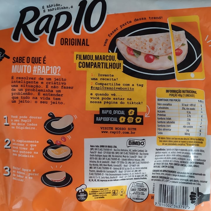 review photo of Rap 10 Pão Tortilha Tradicional shared by @albertoj on 03 May 2022 - review