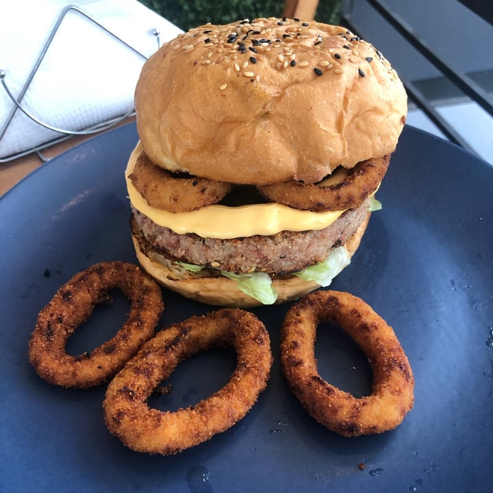 photo of Refúgio Veg Onion Burger shared by @kareneduardas on  03 Apr 2022 - review
