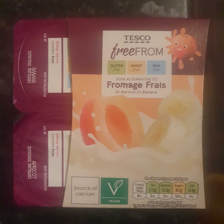 photo of Tesco Fromage frais 2X Apricot 2x Banana shared by @sarlala on  06 May 2021 - review