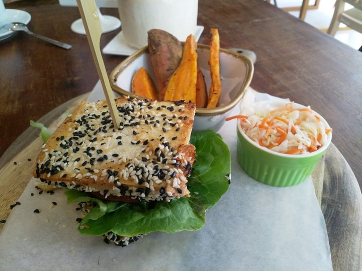 photo of The Living Cafe Sesame Tofu Burger shared by @kalaivanan on  27 Apr 2019 - review