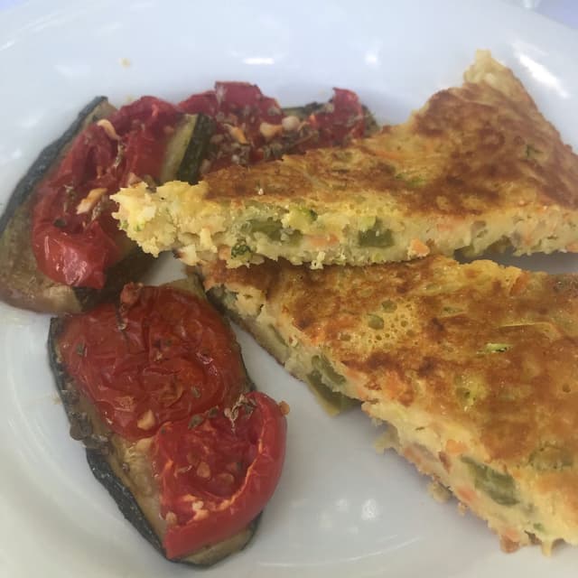 菜肴“Farinata di Ceci e Zucchine Grigliate”的照片