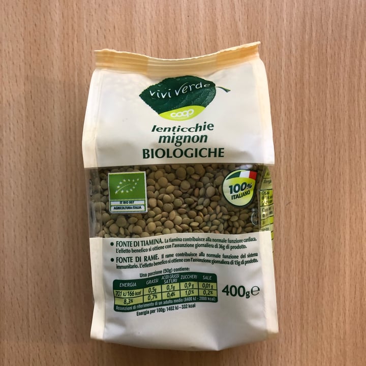 photo of Vivi Verde Coop Lenticchie mignon biologiche shared by @greenyogilife on  01 Apr 2022 - review