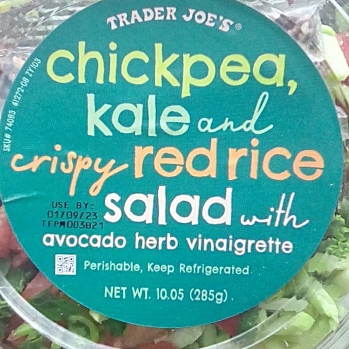photo of Trader Joe's Chickpea, Kale, and Crispy Red Rice Salad shared by @x9flourishing on  08 Jan 2023 - review