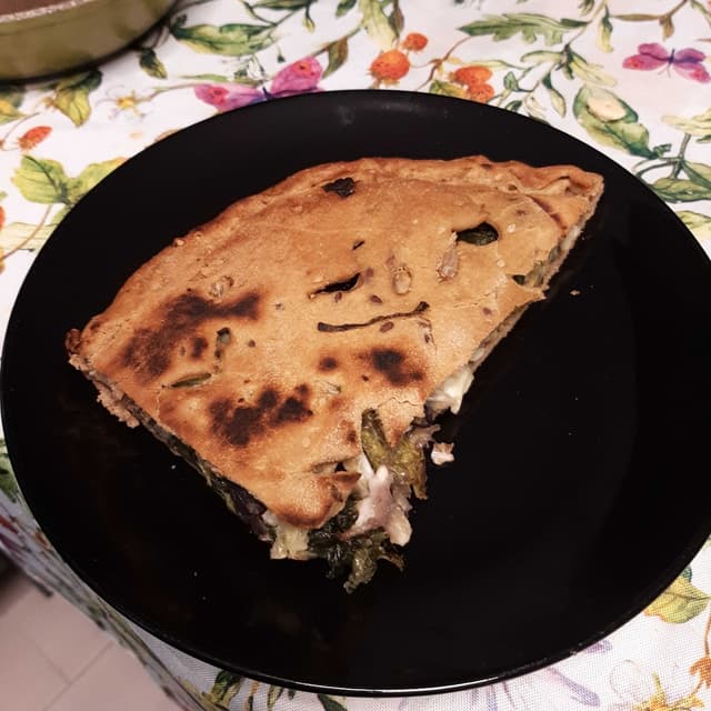 Photo of the dish “Focaccia ai cereali con verdure autunnali”