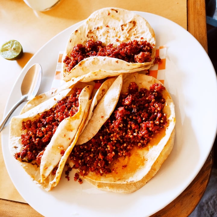 review photo of Vgan111 Tacos De Chorizo, Rajas Y Pastor shared by @katharsis on 27 Dec 2021 - review