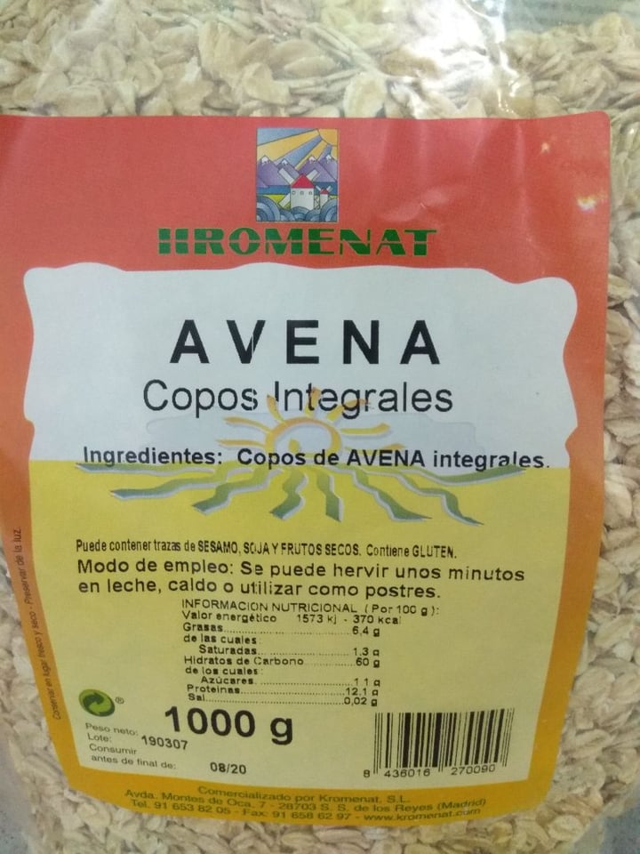 photo of Kromenat Avena Copos Integrales shared by @satigar on  04 Feb 2020 - review