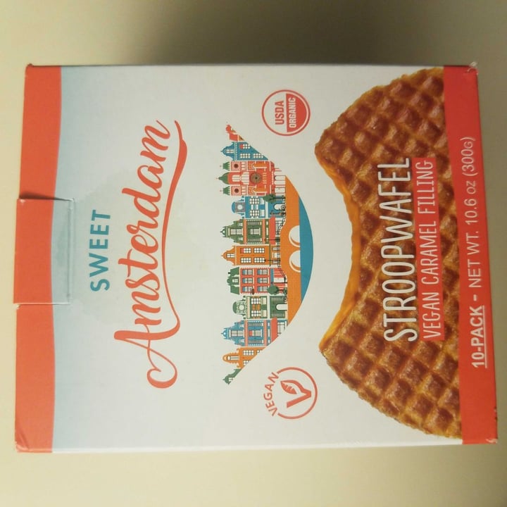 photo of Sweet Amsterdam Stroopwafel with vegan carmel filling shared by @veganmumu on  01 Sep 2019 - review