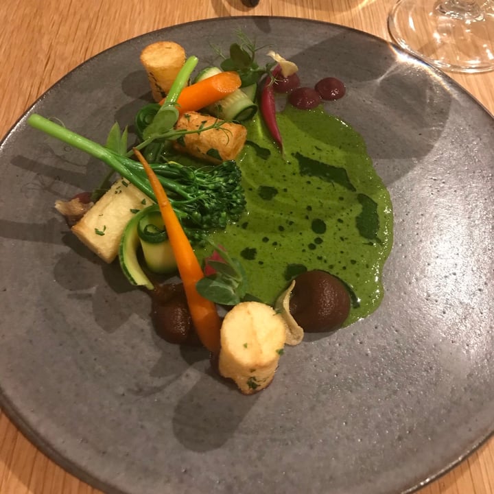 photo of Protégé Potato Gnocchi, Salsa Verde, Spring Veg, Macadamia shared by @sarahlr on  09 Aug 2020 - review