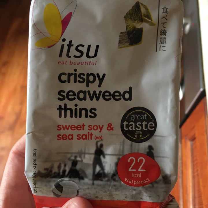 photo of itsu Crispy Seaweed Thins Sweet Soy & Sea Salt shared by @emmajwheeler on  28 Jul 2020 - review