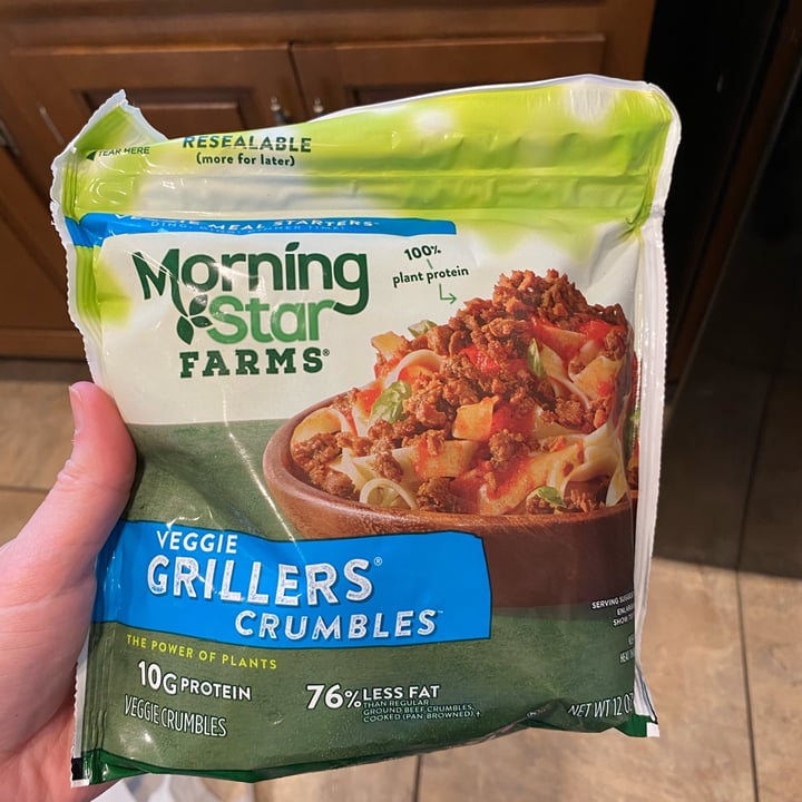photo of MorningStar Farms veggie grillers crumbles shared by @brittanymiller on  06 Oct 2022 - review