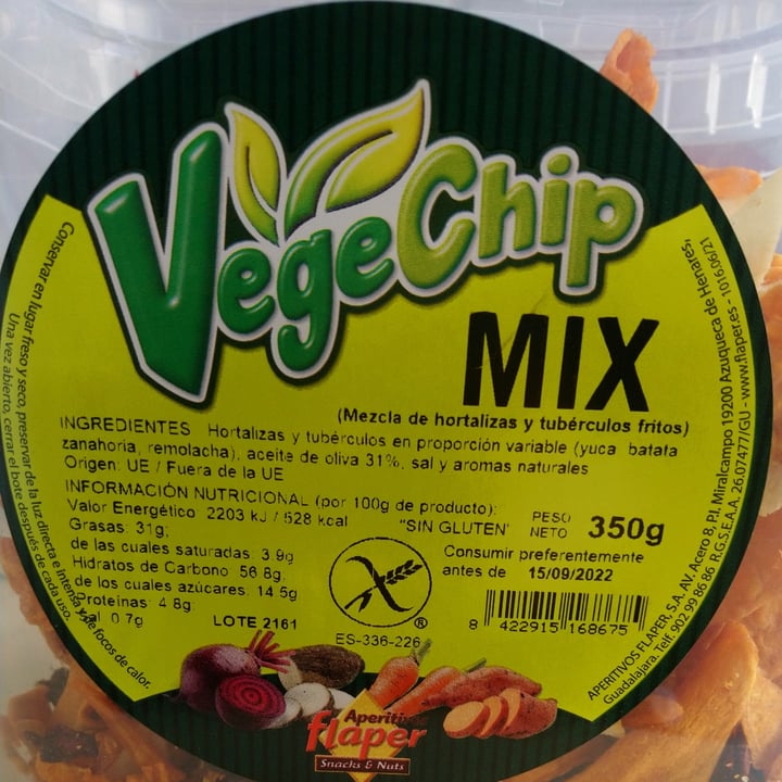 review photo of Aperitivos Flaper VegeChip Mix shared by @veg-ana on 07 May 2022 - review
