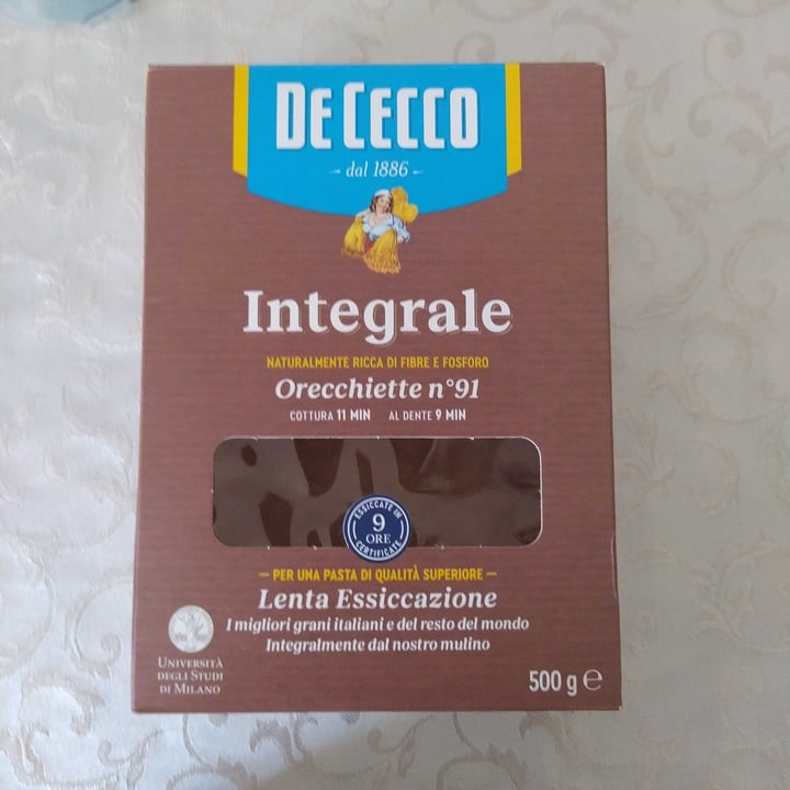 photo of De cecco Orecchiette Integrali shared by @spegor on  06 Aug 2022 - review