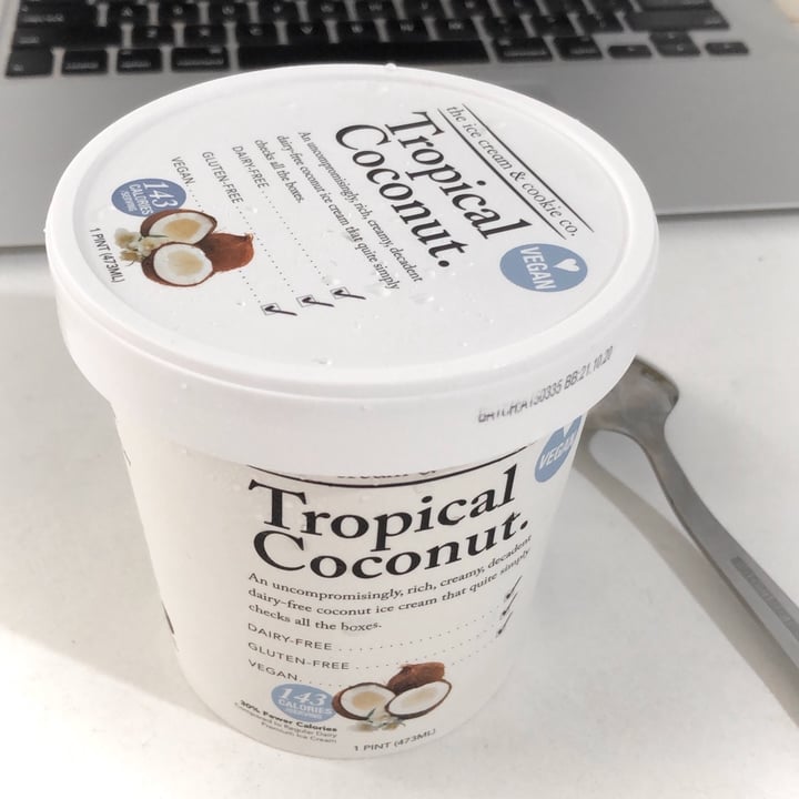 photo of The Ice Cream & Cookie Co Vegan Tropical Coconut Ice Cream shared by @katherinegloria on  17 Jan 2020 - review
