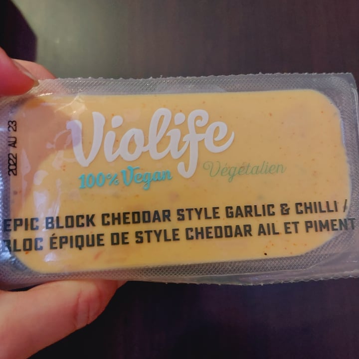 photo of Violife Epic Block Cheddar Style Garlic & Chilli shared by @hbchic on  04 Jan 2022 - review
