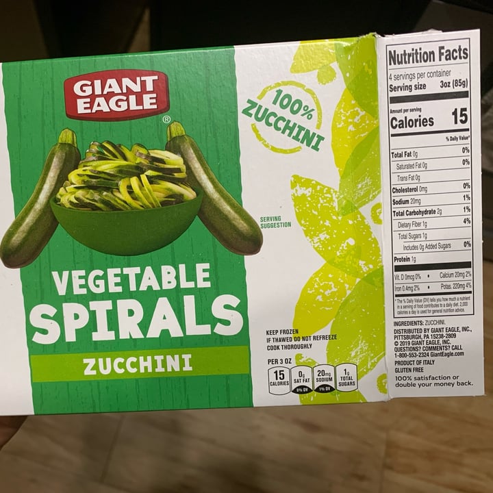 Giant Eagle zucchini spirals Review abillion