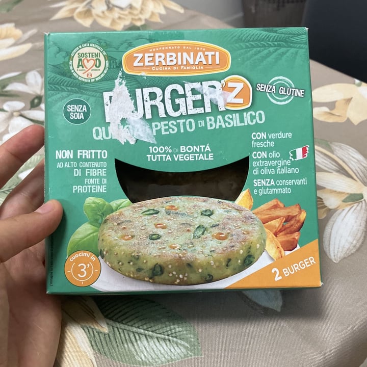 review photo of Zerbinati Burger Quinoa E Pesto Di Basilico shared by @francialberti1998 on 30 Aug 2022 - review