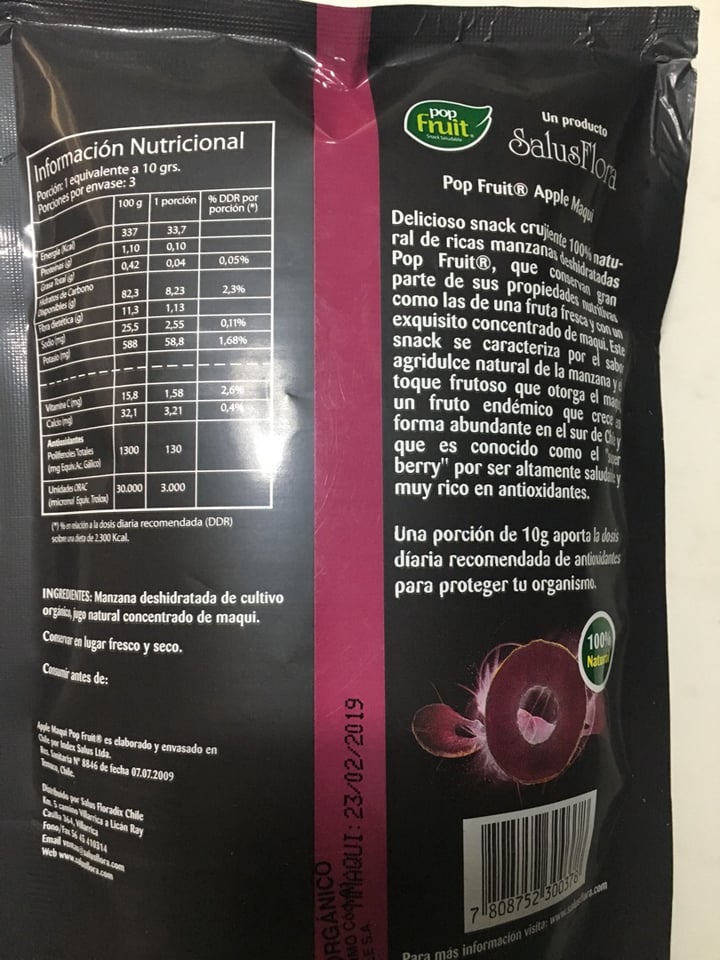review photo of Pop fruit Apple Maqui shared by @romiulloac on 20 Feb 2020 - review
