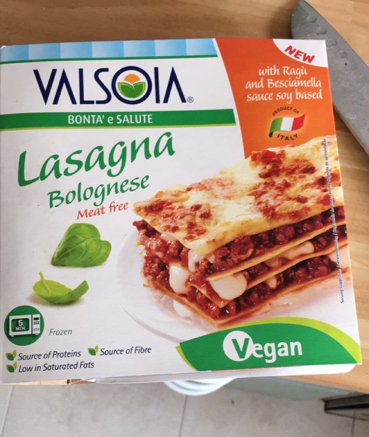 photo of Valsoia Lasagna Bolognese Meat Free shared by @vegankevala on  23 Jul 2019 - review
