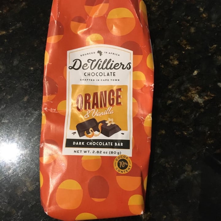 photo of De Villiers Chocolate Orange & Vanilla Dark Chocolate Bar shared by @stuartdyer on  06 Nov 2020 - review