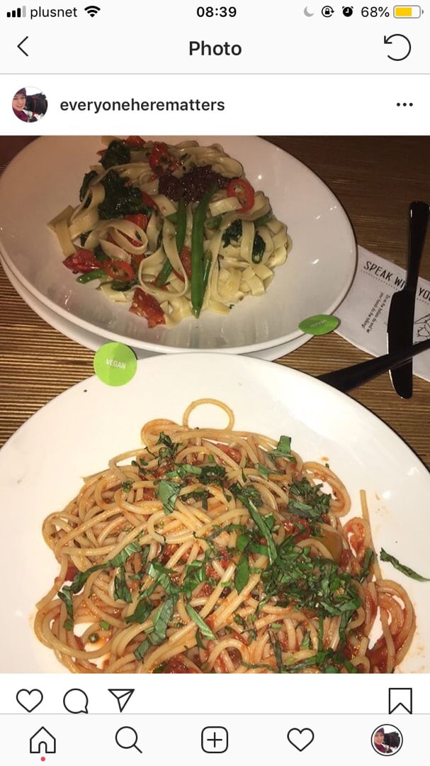review photo of ASK Italian Al pomadoro shared by @everyoneherematters on 06 May 2019 - review