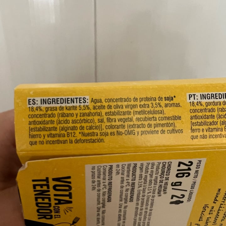 review photo of Heura Chorizo Original shared by @mathiasayala on 27 May 2022 - review