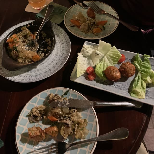 Photo of the dish “Cous cous with red lentils falafel”