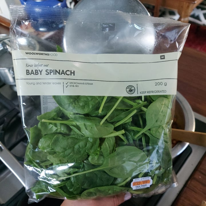 photo of Woolworths Food Baby Spinach shared by @lizadewet on  02 Mar 2022 - review