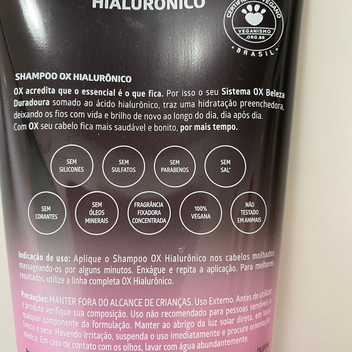 photo of Ox Cosmeticos shampoo shared by @naty2022 on  02 May 2022 - review