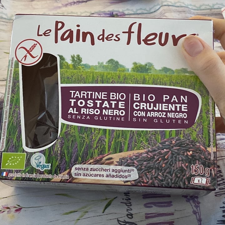 photo of Le Pain des Fleurs Tartine bio tostate al riso nero (Bio Pan crujiente con arroz negro) shared by @robertat on  08 Dec 2021 - review