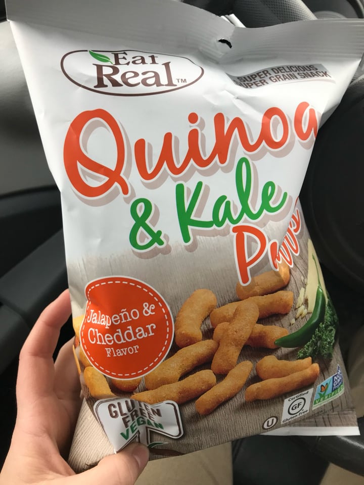 review photo of Eat Real Jalapeno & Cheddar Quinoa Puffs shared by @karagan20 on 02 Apr 2019 - review
