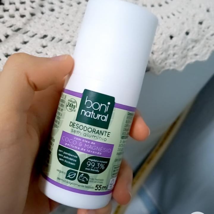 photo of Boni natural Desodorante roll on coco e magnésio perfume de lavanda shared by @novaterra on  21 Sep 2022 - review