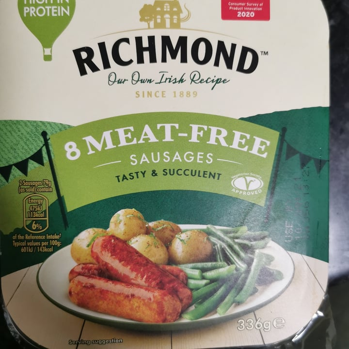 photo of Richmond Richmond Meat Free Sausages shared by @dhanipatel on  07 Jan 2021 - review