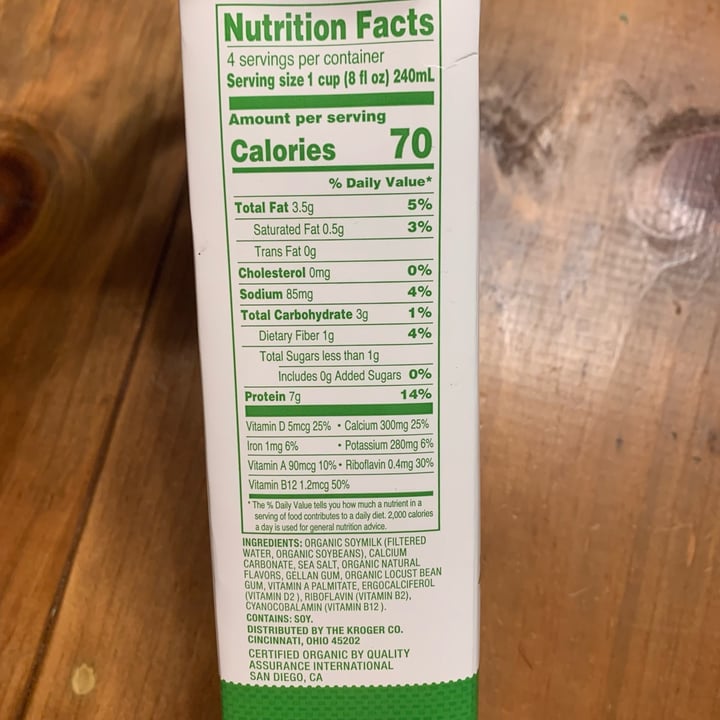 photo of Simple Truth Unsweetened Soy Milk shared by @roserose on  14 May 2022 - review