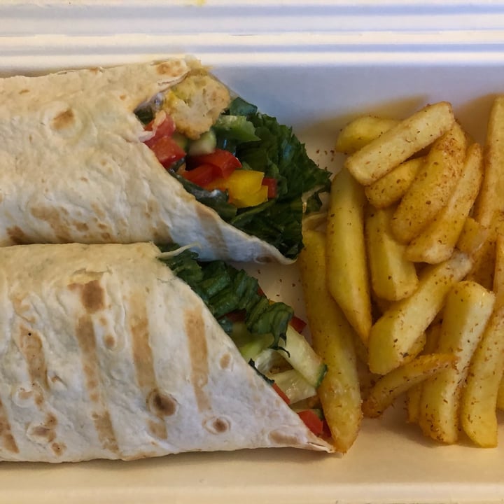 review photo of The Vegan Chef Durban North Chicken Salad Wrap and Chips shared by @jessm on 12 Feb 2022 - review