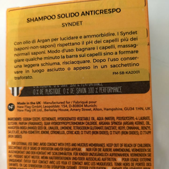 review photo of Foamie Shampoo Solido Capelli Secchi shared by @acquario on 18 Aug 2022 - review